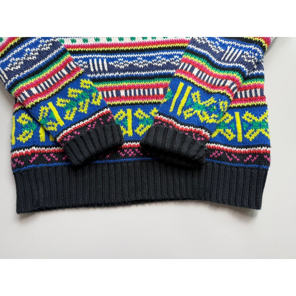 Lauren Ralph Lauren Neon Fair Isle Crewneck Sweater - Picture 6 of 8